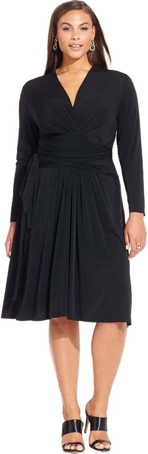 michael kors wrap dresses|Michael Kors black pleated dress.